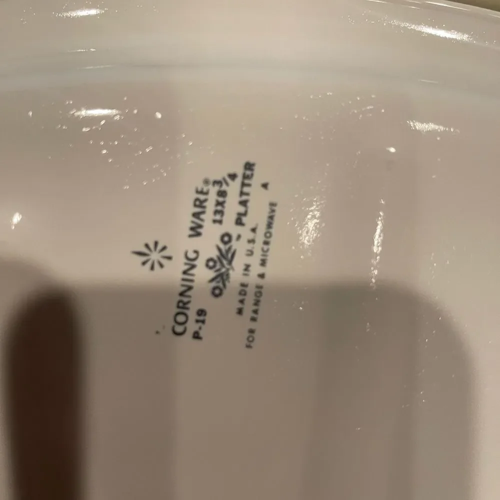 CorningWare Blue Cornflower P-19 Oval Roaster